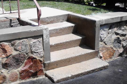 Stone Step Installation at Total Masonry